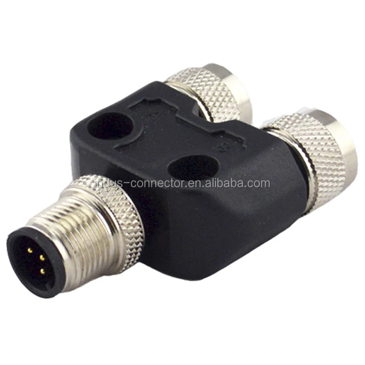 Waterproof Ip68 Sensor Connector Y Splitter Male To Female 5 Pin M12 Connector Two Cables Buy 3310