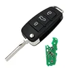Hilind A3 A4 S3 S4 3 button flip car remote key with ID48 chip 433MHz 8p0 837 220 d key for audi