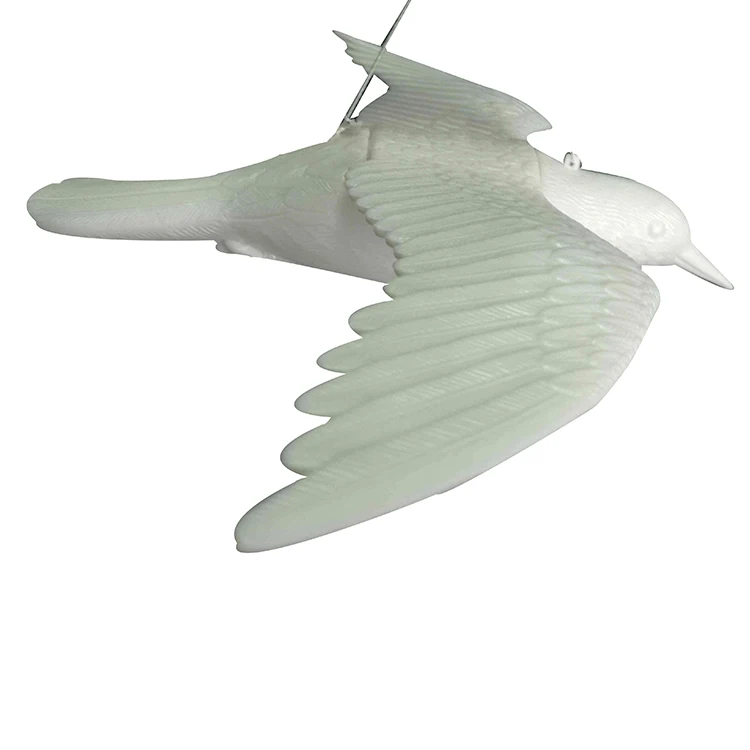 Vivid Flocked Hard Plastic Flying Black Crow Hunting Decoy Crow Deco