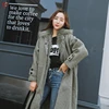 Fashion 2018 Women Mongolian Fur Coat Fox Fur Lined Russian Winter Coat