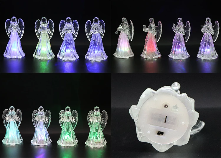 Made In China New Product Led Light Christmas Angel Acrylic Figurines
