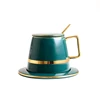 15OZ Luxury Porcelain Cup Set Porcelain of Emerald Color