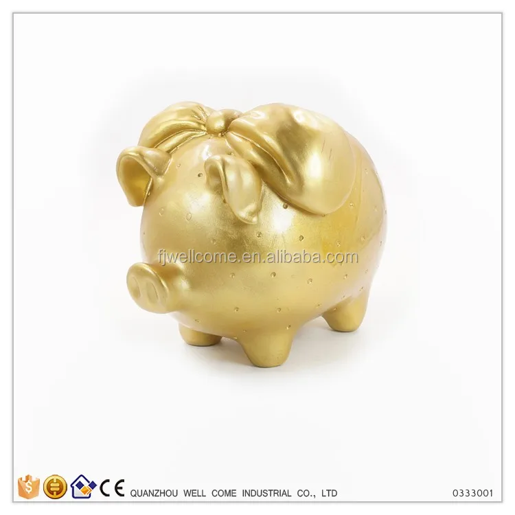 gold piggy bank