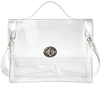 Pvc Clear Transpa Clutch Bag Women With Turn Lock Closure Cross Body Product On