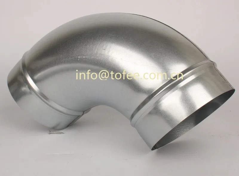 Galvanized Steel Round Air Duct Elbow By Pressing And Welding - Buy Gi ...