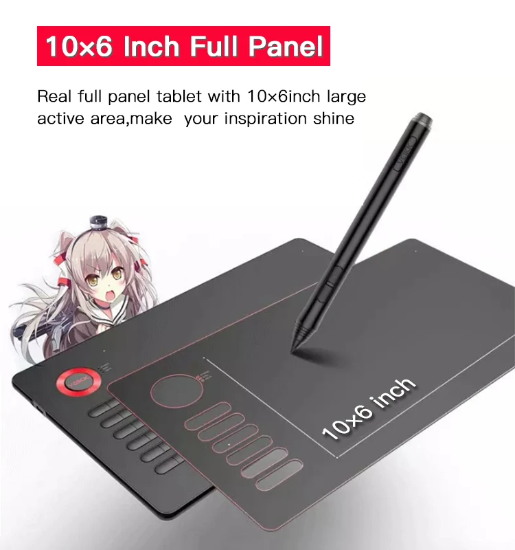 Veikk A15 Drawing Tablet 10x6 Inch Graphic Tablet Buy Drawing Tablet