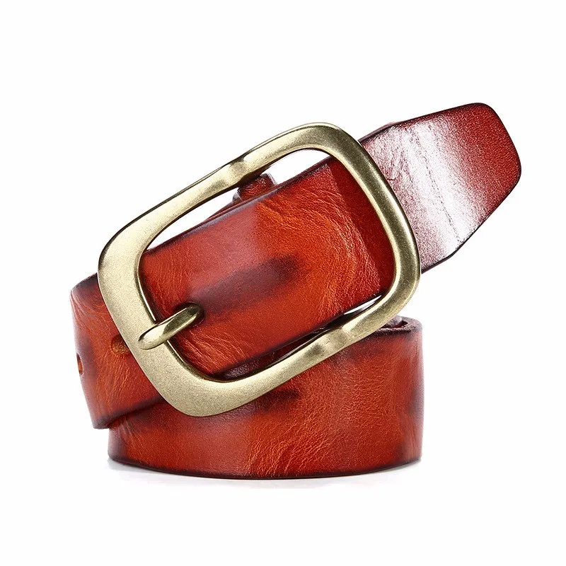 Fashion Handmade Red Genuine Leather Belt For Men Buy Leather Belt