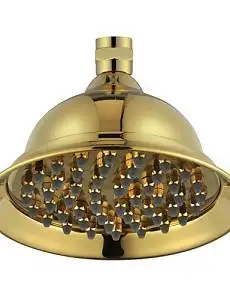 6 Inch Contemporary Ti-PVD Finish Brass Rainfall Shower Head
