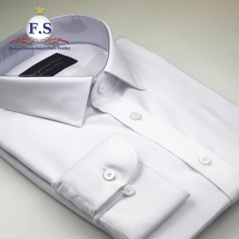 100 Cotton Men' Dress Shirt High End Formal 100 Cotton Pure White Non Iron Twill Shirt Buy
