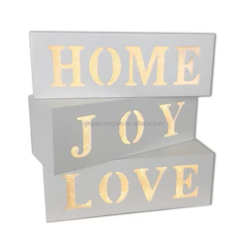 Wood Decorative Light Box Display Crystal Wood Decorative Light Box