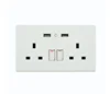 Lonten WiFi Smart Wall Outlet Dual Sockets UK Plug smart remote control compatible with IFTTT Alexa Google Home