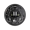 Ce FCC Emark Certificated 5000lm Super Bright Hi/Lo Beam Black Slivery 50W New DOT Auto 5.75" LED Headlight