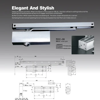 closer door aluminum arm slide type duty heavy medium kg larger