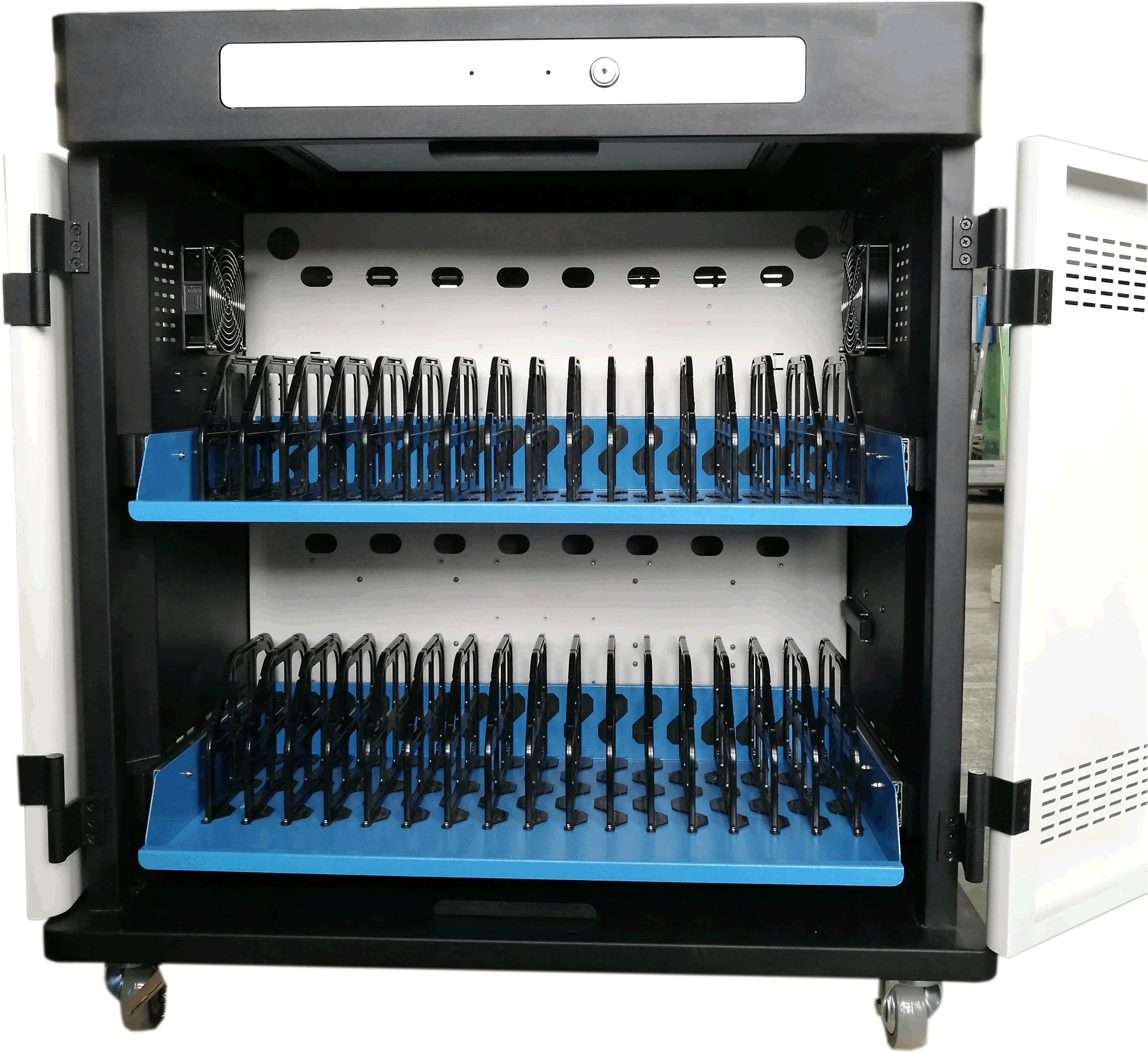 Usb/power Charging Cart For Tablet/kindle Moveable Charging