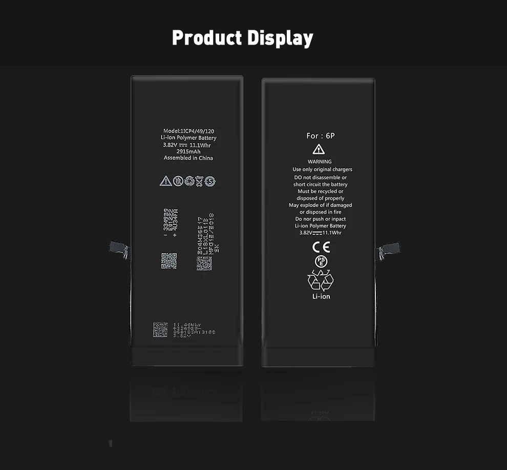 High capacity for apple 6 battery replacement,for iphone 6 phone battery