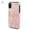 Rhombus mirror Style TPU software cover + PC hard outer shell for iPhone X 6/7/8 Plus
