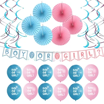 Boy Or Girl Banner Gender Reveal Party Supplies Baby Gender Reveal