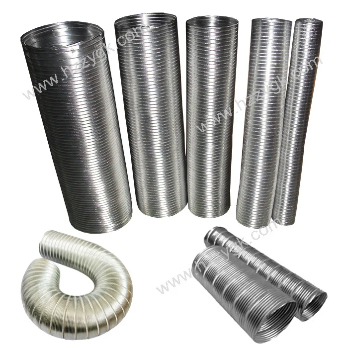 Semirigid Insulated Aluminum Flexible Round Duct / Hvac Galvanized