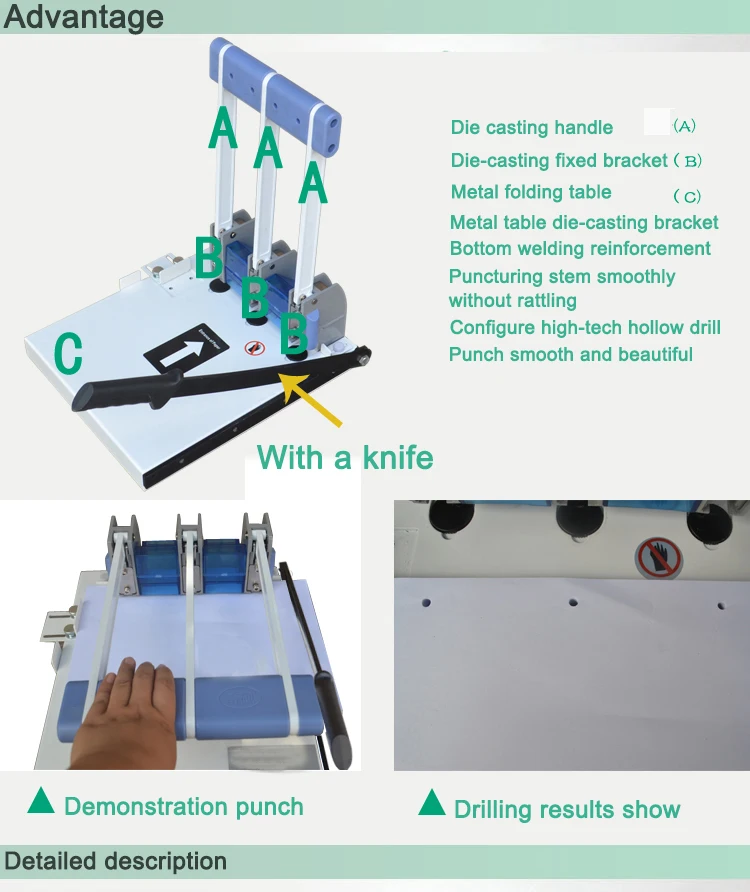 Nuevos Productos Office Puncher Cable Tray Punching Portable Hole Punch