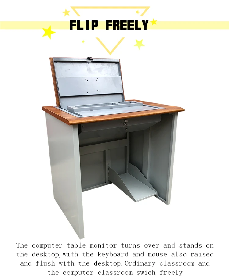 High End Screen Flip Computer Table Adjustable Smart Desk