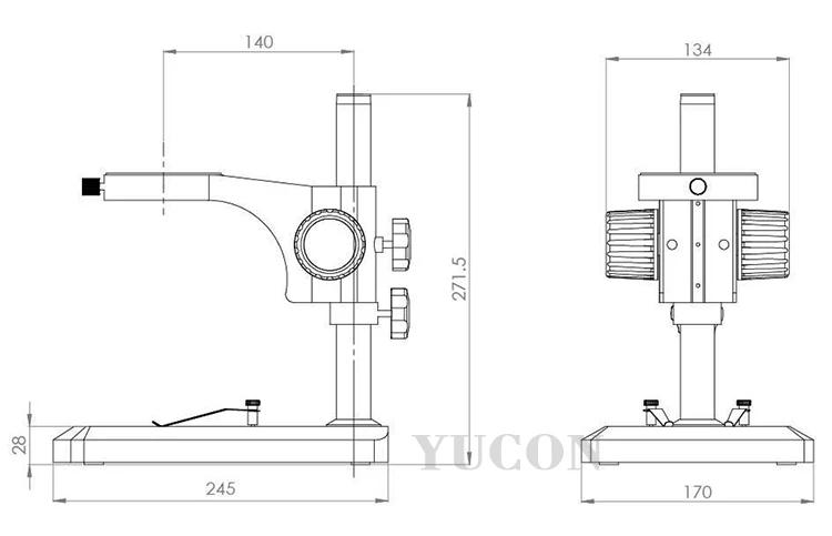 YCD5 Advanced Handheld usb digital microscope adjustable pole stand for microscope stand holder