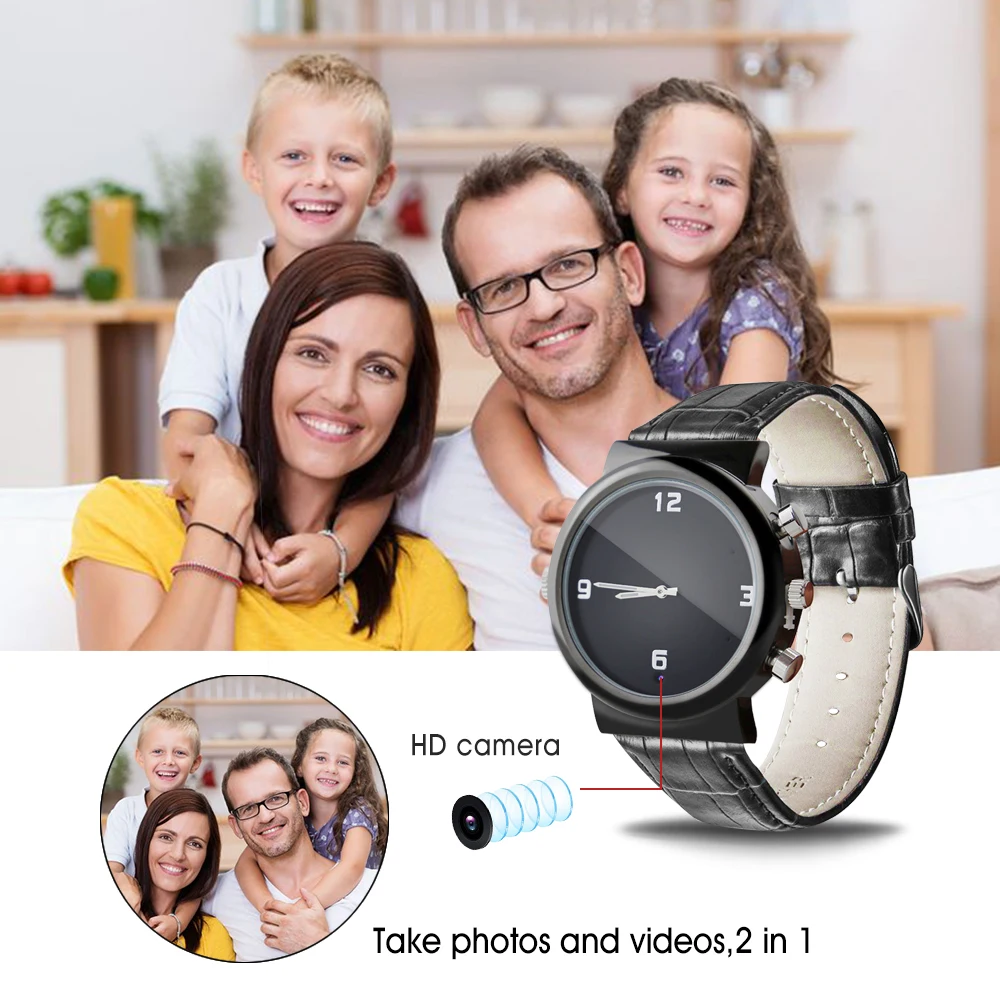 New Design A9 waterproof Night Vision 380mAh invisible Battery Powered Mini 1080P camera spy watch camcorder wholesale