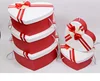 Heart Shape Cardboard Paper Gift Box Daily Articles Storage Box with Rope Decoration 5pcs one set