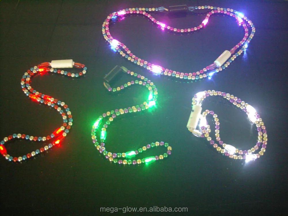 Wholesale Party Supply Flashing Led Mardi Gras Bead Necklace Buy Mardi Gras Bead Necklace 