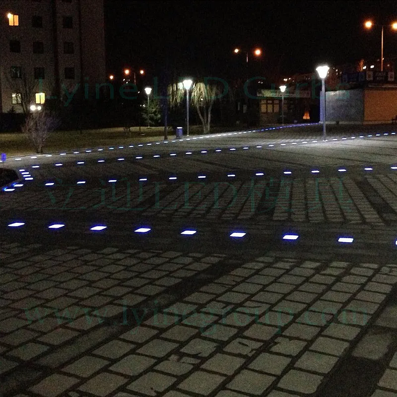Lyine Brand Led Lighting Border Driveway Road Plastic Interlock Tiles