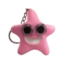 Factory sale 3D plush capsule keychain,custom silicon keychain with eye popping