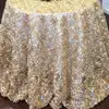 120" ROUND WHITE FLOWER EMBROIDERY TABLE CLOTHS WITH SILVER SEQUINS ON MESH BASE