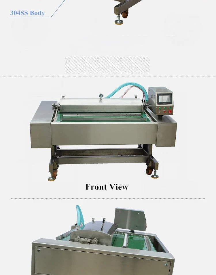 Automatic Continuous Move Meat Vacuum Sealing Packing Machine With
