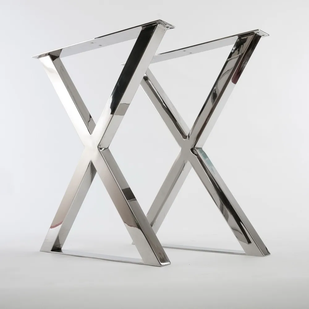Modern Diy Polished Stainless Steel Coffee X Bench Legs Buy Coffee