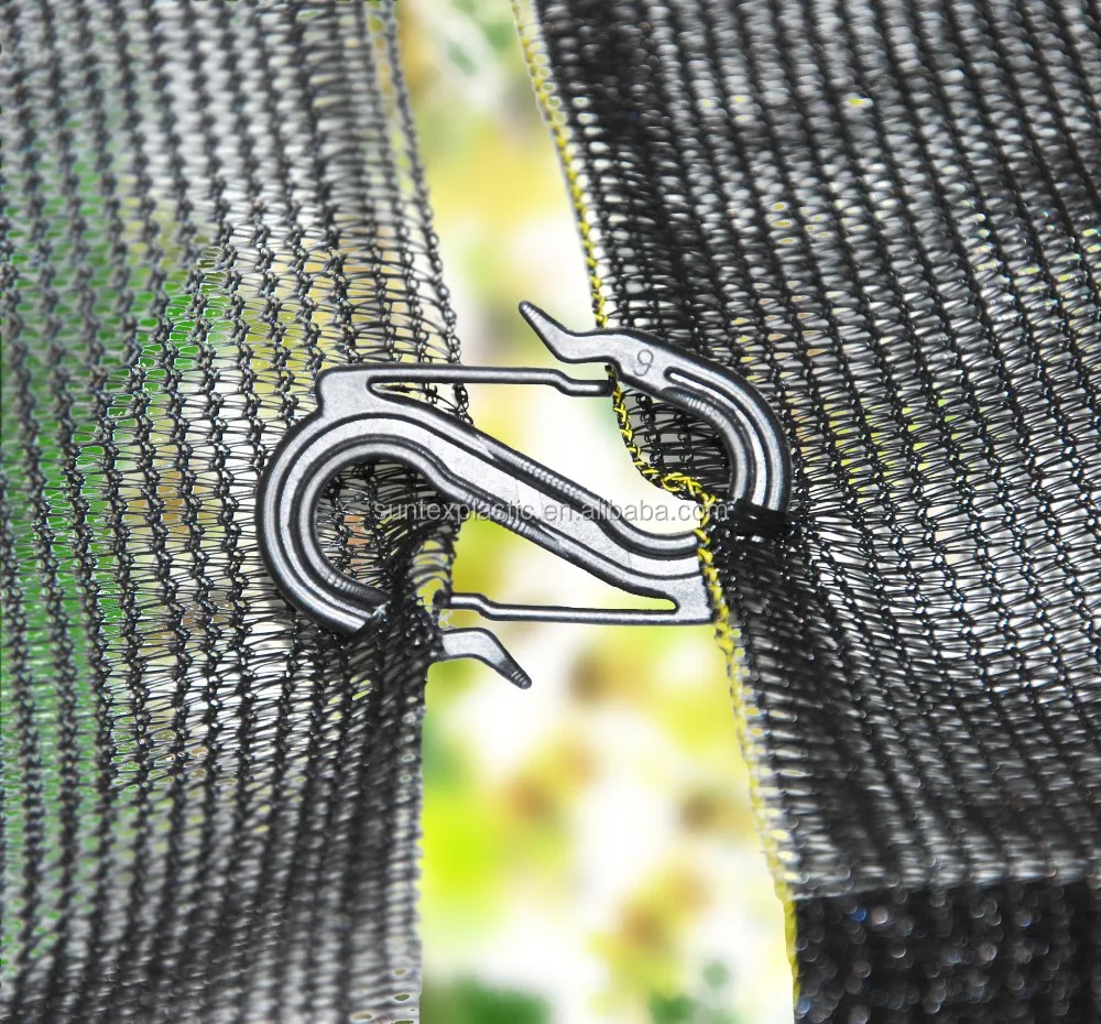 Black Double S Hook,Plastic Shade Net Connect Hook,Quick Release Hook