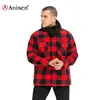 high quality custom printed check polar fleece buffalo plaids men winter jackets