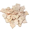 Custom wholesale cheap wooden love heart tags wood cutting hanging decoration