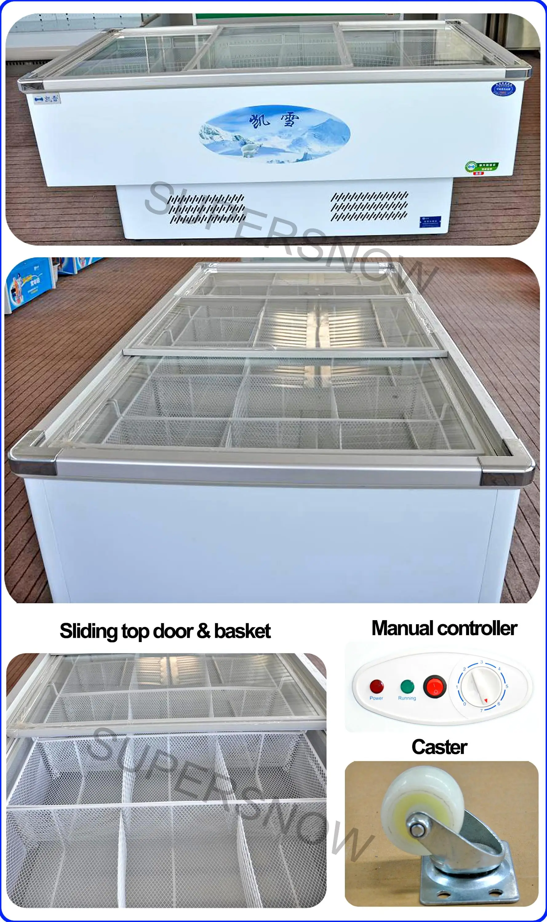 Glass Top Deep Freezer For Meat And Deli Display Buy Display Freezer