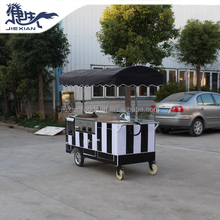 JX-CR180 Shanghai Jiexian coffee kiosk indoor cart mobile food carts for coffee for donuts for sale