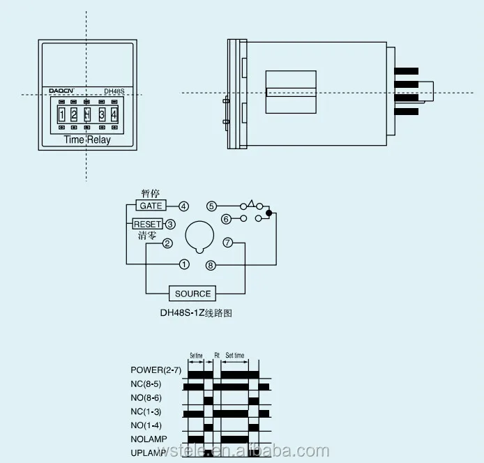 Реле времени dh48s s схема подключения