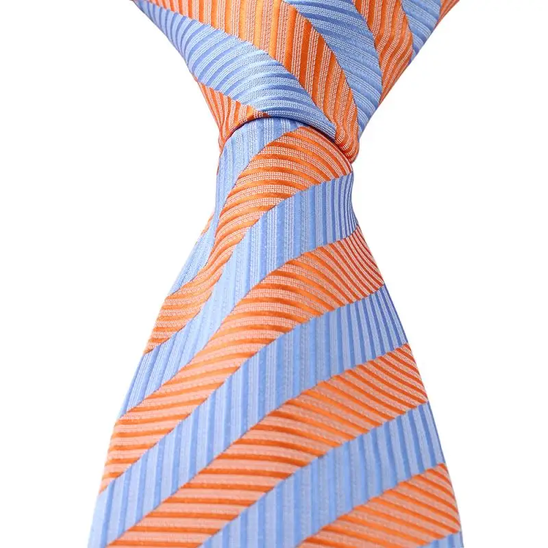 Mens Orange Ties Find Deals On Line At Get Quotations New 2017 Orange Blue Striped Clic Jacquard Woven Mens Necktie Ties Clothing For Wedding Man