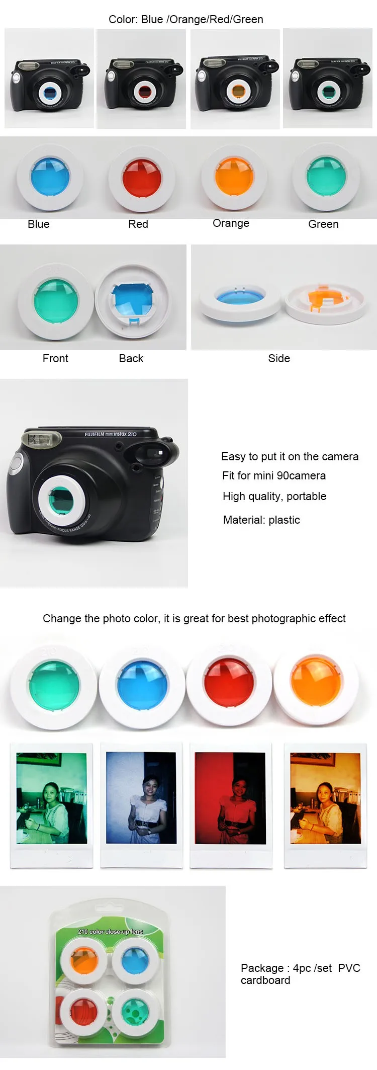 Photographic Effect 4 Color Close Up Lens Rainbow Camera Filter Buy
