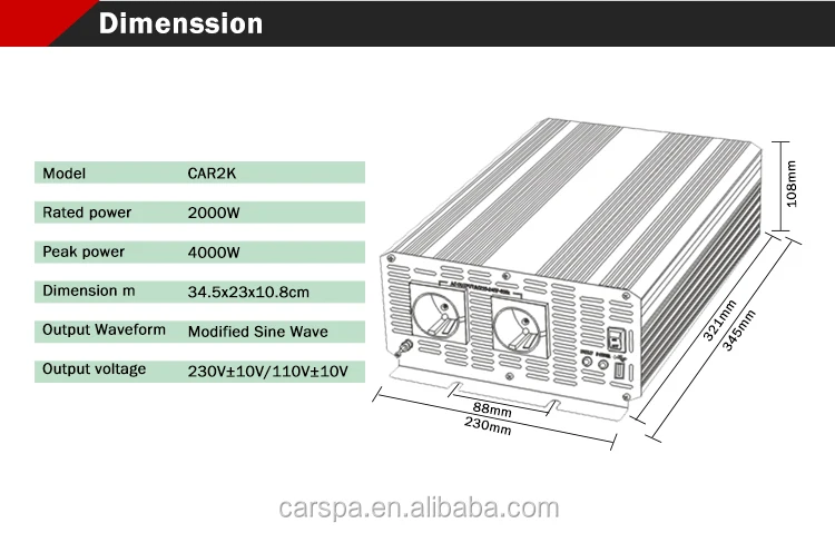 2000w 4000w Modified Solar Power Inverter - Buy 2000w Power Inverter ...