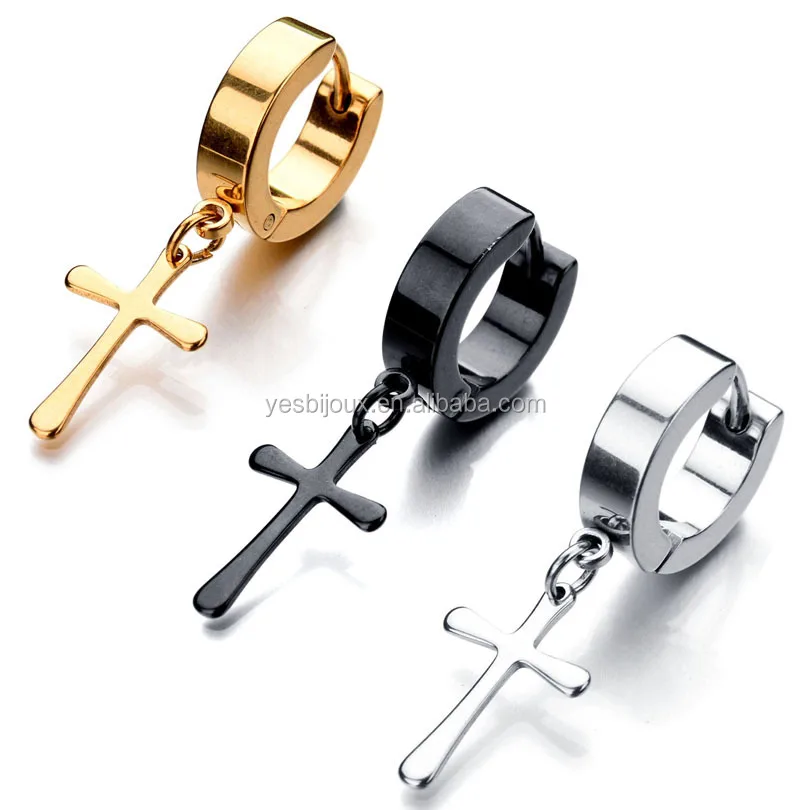 Cross Hoop Earring Tungsten Steel Jewellery Cross Hoop Earring Tungsten Steel Jewellery Product On Alibaba