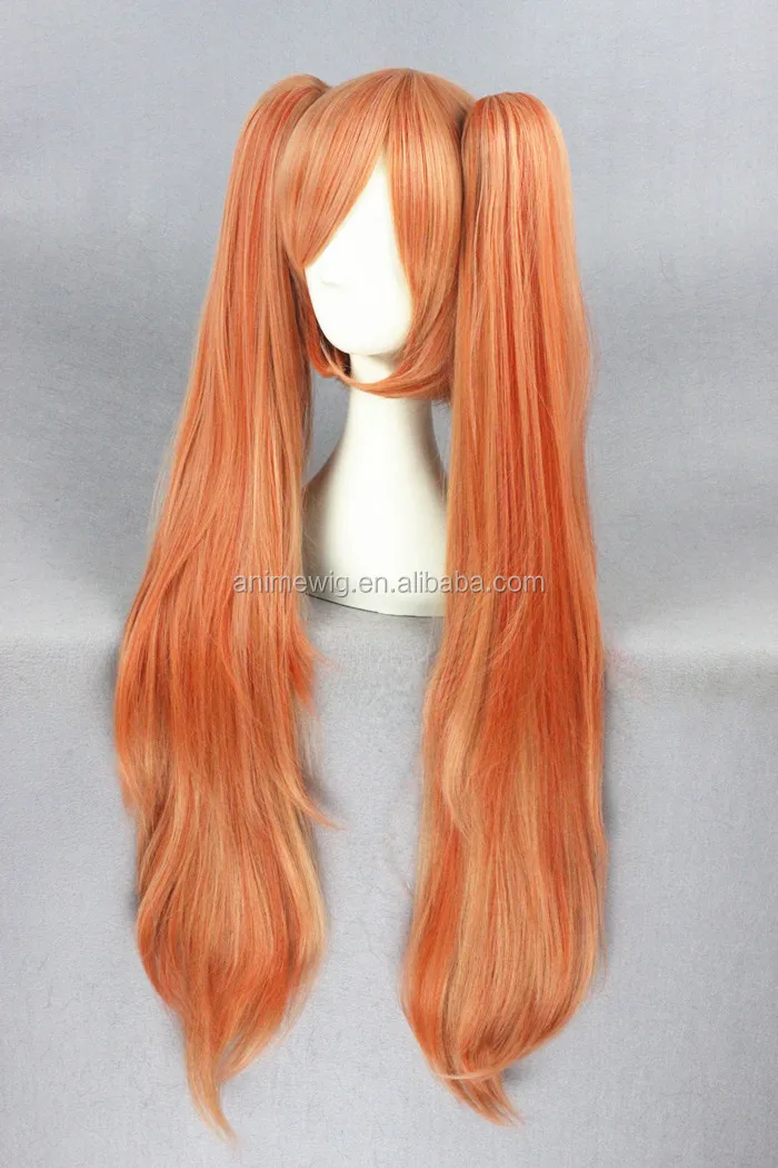 long orange wig