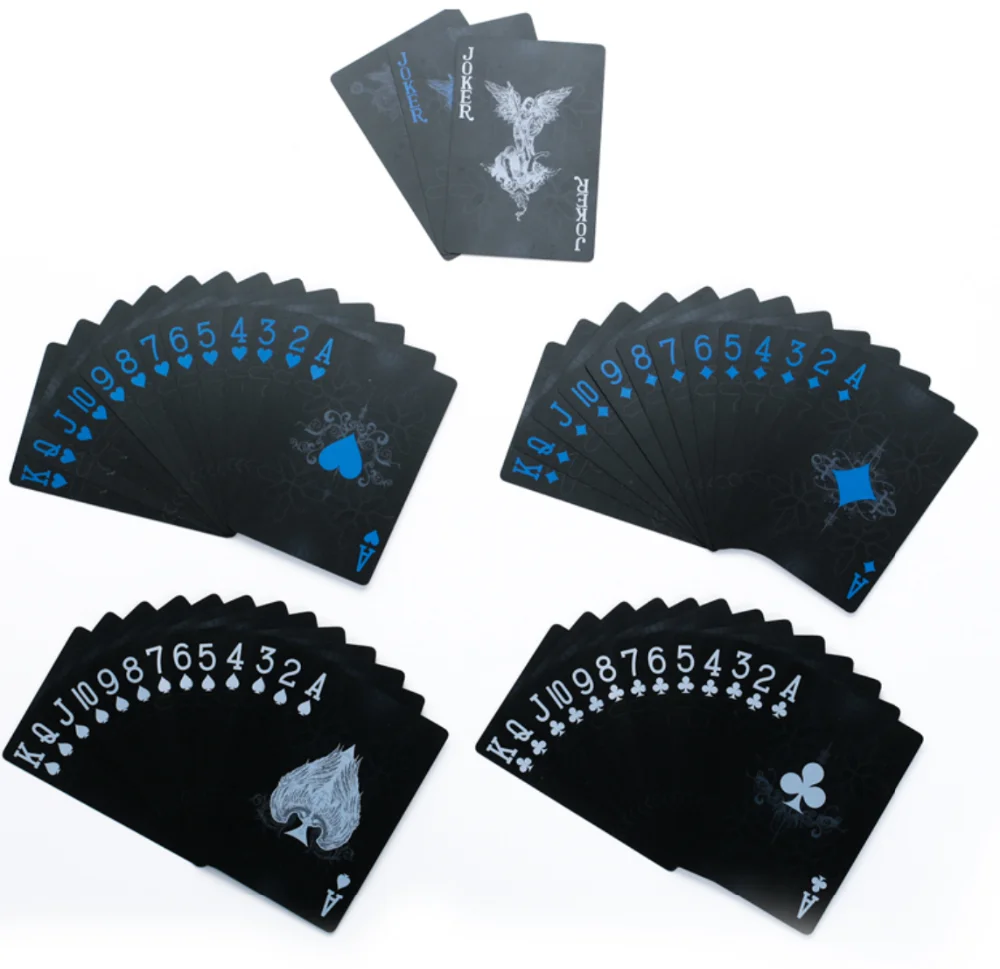 Plastic Playing Cards With Black Base - Buy 100% All Plastic Poker ...