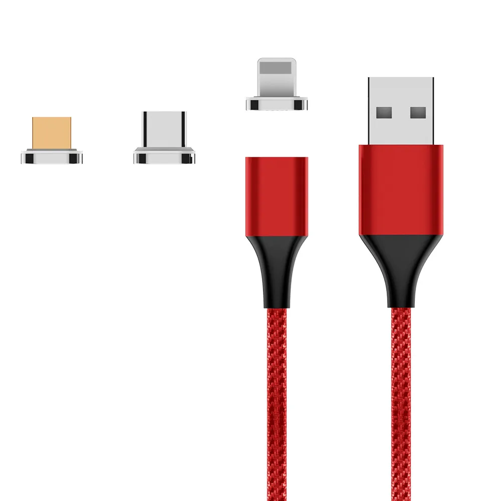 Quick Charger 2.4A Magnetic type C charging Cable Micro Usb 3 in 1 Charging Cables for Android/IOS/type C - ANKUX.COM