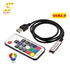 DC5-24V 17Keys RF Remote Control USB LED Strip Controller
