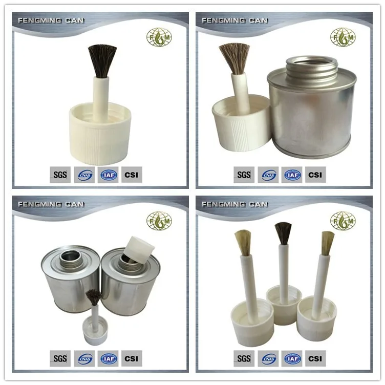 Screw Top Plastic Cap With Brush Applicator For Paint Buy Plastic