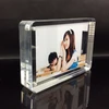 Various color Crystal Clear Acrylic 8x10 magnetic photo fram with arc-shaped corner with magnets