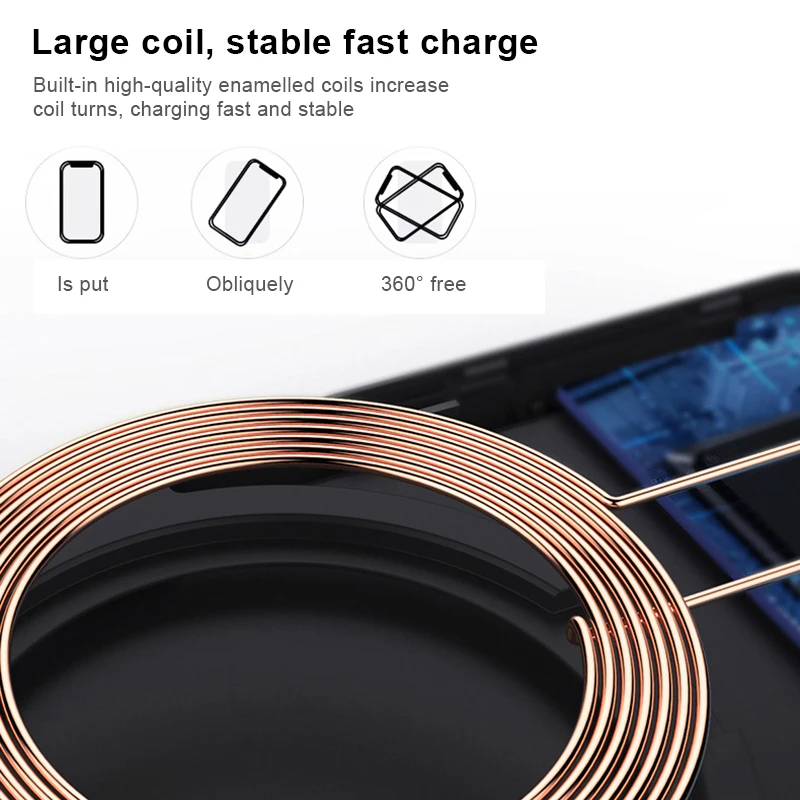 Mobile Phone 5V 2A Battery Qi Standard Wireless Charger for Samsung for Galaxy S7 - ANKUX.COM